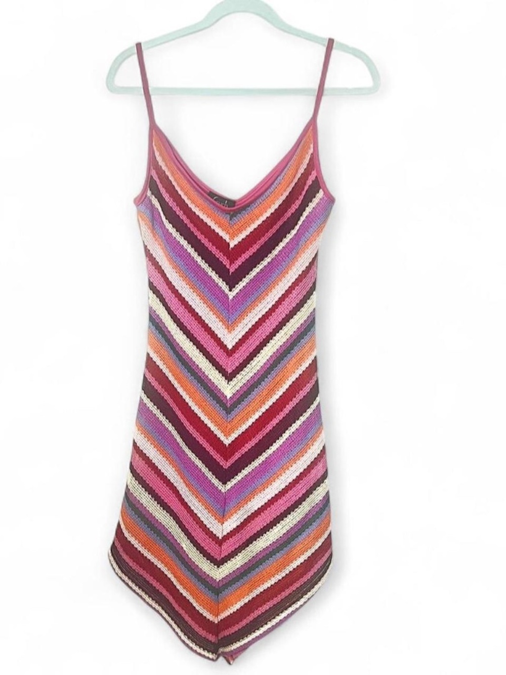 Crush Paris Multicolored Chevron Knit Dress